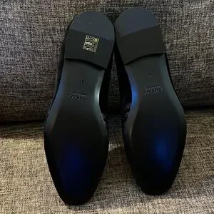 Versace | Shoes | Versace Mens La Greca Velvet Slip On  display picture 1